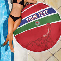 Custom Gambia Football Beach Blanket Go Scorpions Go