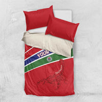 Custom Gambia Football Bedding Set Go Scorpions Go