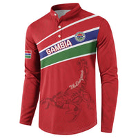 Custom Gambia Football Button Sweatshirt Go Scorpions Go