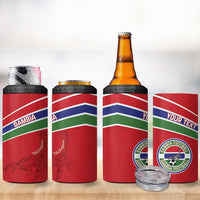 Custom Gambia Football 4 in 1 Can Cooler Tumbler Go Scorpions Go