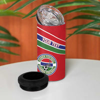 Custom Gambia Football 4 in 1 Can Cooler Tumbler Go Scorpions Go