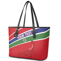 Custom Gambia Football Leather Tote Bag Go Scorpions Go