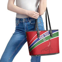 Custom Gambia Football Leather Tote Bag Go Scorpions Go