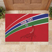 Custom Gambia Football Rubber Doormat Go Scorpions Go