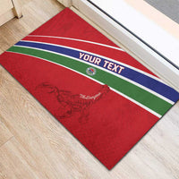 Custom Gambia Football Rubber Doormat Go Scorpions Go