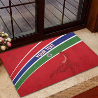 Custom Gambia Football Rubber Doormat Go Scorpions Go