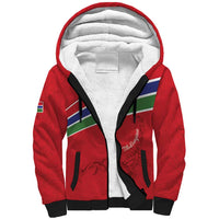 Custom Gambia Football Sherpa Hoodie Go Scorpions Go