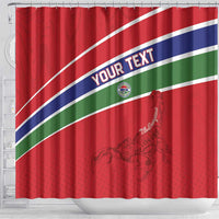 Custom Gambia Football Shower Curtain Go Scorpions Go