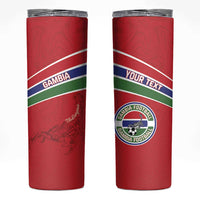 Custom Gambia Football Skinny Tumbler Go Scorpions Go