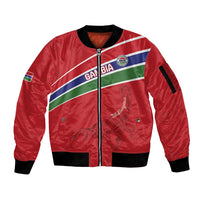 Custom Gambia Football Sleeve Zip Bomber Jacket Go Scorpions Go