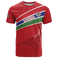 Custom Gambia Football T Shirt Go Scorpions Go