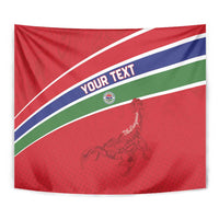 Custom Gambia Football Tapestry Go Scorpions Go