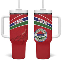 Custom Gambia Football Tumbler With Handle Go Scorpions Go