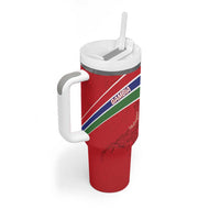 Custom Gambia Football Tumbler With Handle Go Scorpions Go