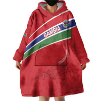 Custom Gambia Football Wearable Blanket Hoodie Go Scorpions Go