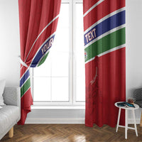 Custom Gambia Football Window Curtain Go Scorpions Go