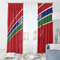 Custom Gambia Football Window Curtain Go Scorpions Go