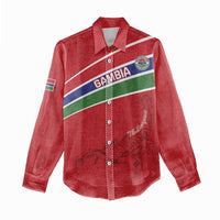 Custom Gambia Football Women Casual Shirt Go Scorpions Go