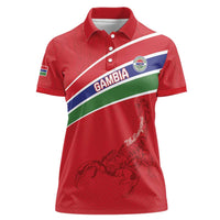 Custom Gambia Football Women Polo Shirt Go Scorpions Go