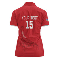 Custom Gambia Football Women Polo Shirt Go Scorpions Go