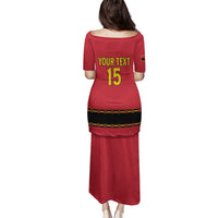 Custom Angola Football Family Matching Puletasi and Hawaiian Shirt Avante Palancas Negras