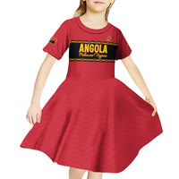 Custom Angola Football Kid Short Sleeve Dress Avante Palancas Negras