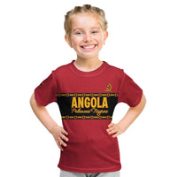Custom Angola Football Kid T Shirt Avante Palancas Negras