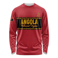 Custom Angola Football Long Sleeve Shirt Avante Palancas Negras