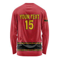 Custom Angola Football Long Sleeve Shirt Avante Palancas Negras