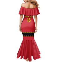 Custom Angola Football Mermaid Dress Avante Palancas Negras