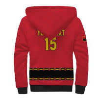 Custom Angola Football Sherpa Hoodie Avante Palancas Negras