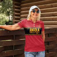 Custom Angola Football Women Polo Shirt Avante Palancas Negras
