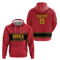 Custom Angola Football Zip Hoodie Avante Palancas Negras