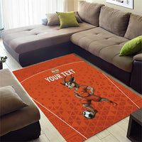 Custom Niger Football Area Rug Allez les Menas On Va Gagner