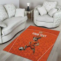 Custom Niger Football Area Rug Allez les Menas On Va Gagner