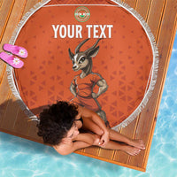 Custom Niger Football Beach Blanket Allez les Menas On Va Gagner