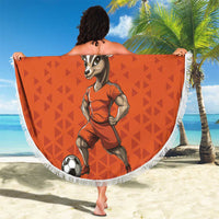 Custom Niger Football Beach Blanket Allez les Menas On Va Gagner