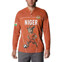 Custom Niger Football Button Sweatshirt Allez les Menas On Va Gagner