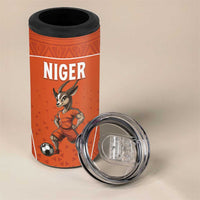 Custom Niger Football 4 in 1 Can Cooler Tumbler Allez les Menas On Va Gagner