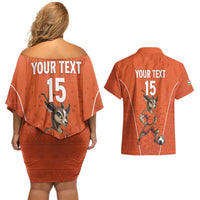 Custom Niger Football Couples Matching Off Shoulder Short Dress and Hawaiian Shirt Allez les Menas On Va Gagner
