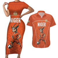 Custom Niger Football Couples Matching Short Sleeve Bodycon Dress and Hawaiian Shirt Allez les Menas On Va Gagner