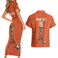 Custom Niger Football Couples Matching Short Sleeve Bodycon Dress and Hawaiian Shirt Allez les Menas On Va Gagner