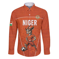 Custom Niger Football Family Matching Off The Shoulder Long Sleeve Dress and Hawaiian Shirt Allez les Menas On Va Gagner