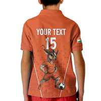 Custom Niger Football Kid Polo Shirt Allez les Menas On Va Gagner