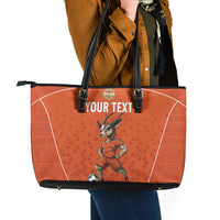 Custom Niger Football Leather Tote Bag Allez les Menas On Va Gagner