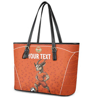 Custom Niger Football Leather Tote Bag Allez les Menas On Va Gagner