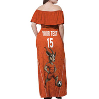 Custom Niger Football Off Shoulder Maxi Dress Allez les Menas On Va Gagner