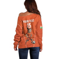 Custom Niger Football Off Shoulder Sweater Allez les Menas On Va Gagner