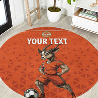 Custom Niger Football Round Carpet Allez les Menas On Va Gagner