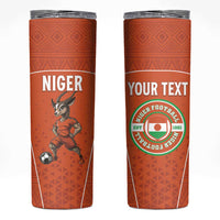 Custom Niger Football Skinny Tumbler Allez les Menas On Va Gagner